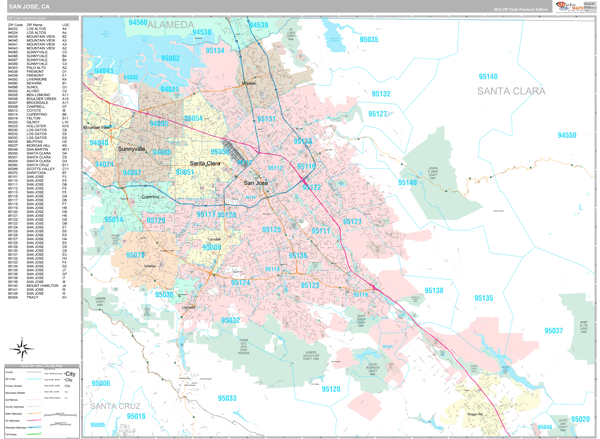 San Jose City Map Book Premium Style
